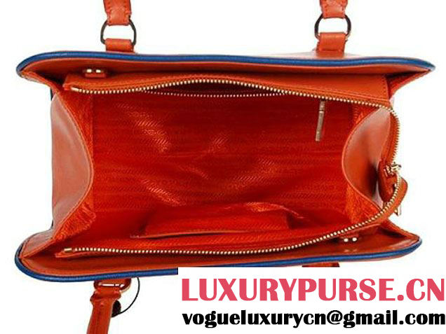 PRADA Saffiano Leather Top Handle Bag PR6831 Orange  