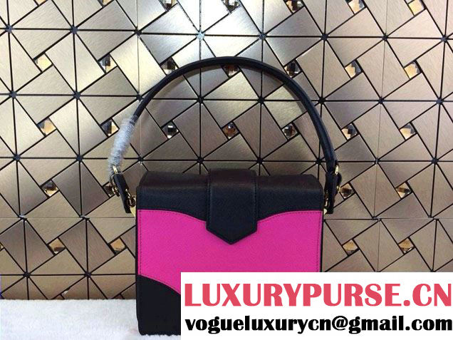 Prada Multicolor Saffiano Leather Shouder Bag in Fushia 2014