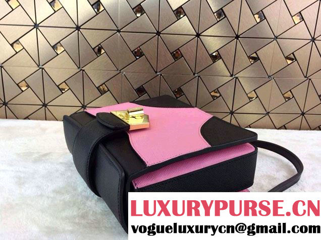 Prada Multicolor Saffiano Leather Shouder Bag in Pink 2014