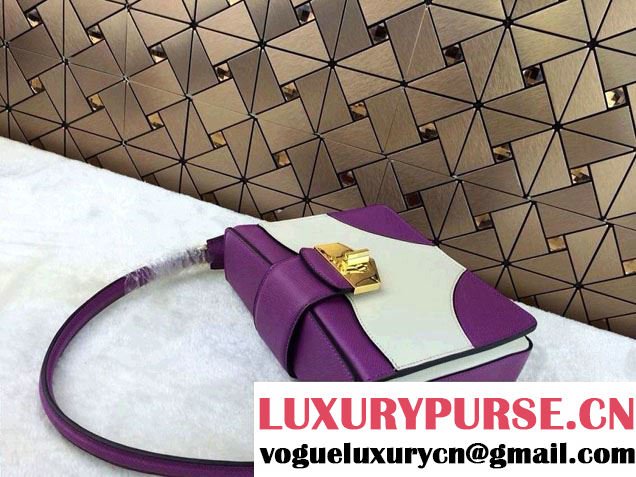 Prada Multicolor Saffiano Leather Shouder Bag in Purple 2014