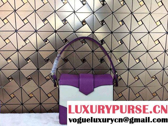 Prada Multicolor Saffiano Leather Shouder Bag in Purple 2014