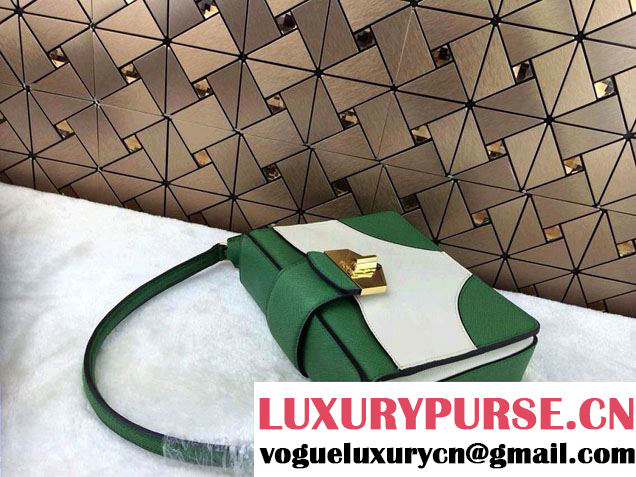 Prada Multicolor Saffiano Leather Shouder Bag in Green 2014