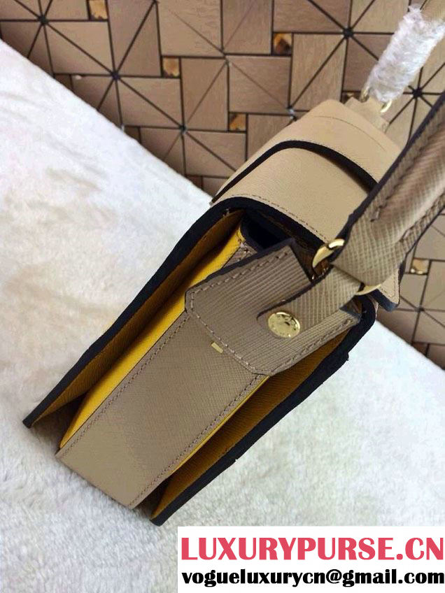 Prada Multicolor Saffiano Leather Shouder Bag in Yellow 2014