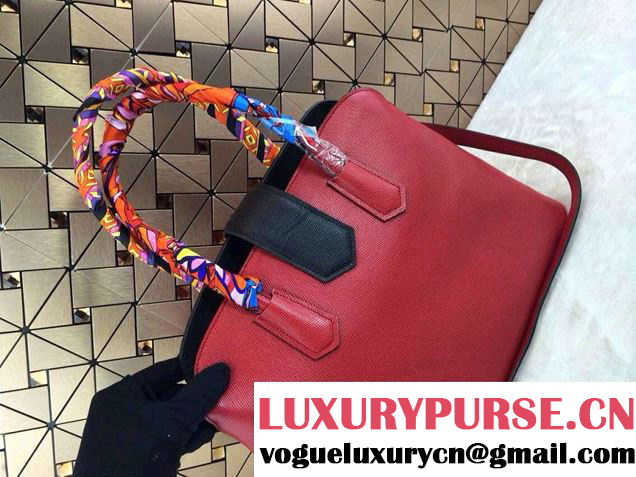 Prada Top Handle Patent Saffiano Leather Tote Bag in Red
