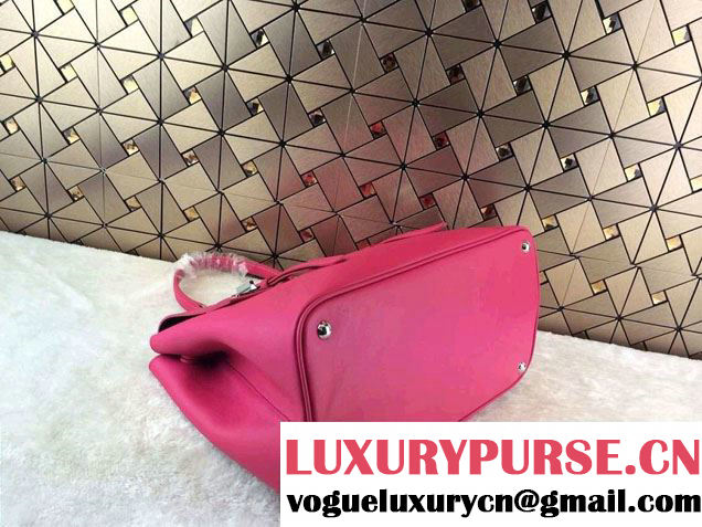 Prada Saffiano Cuir Leather Briefcase Flap Bag BN2789 Fushia Fall 2014