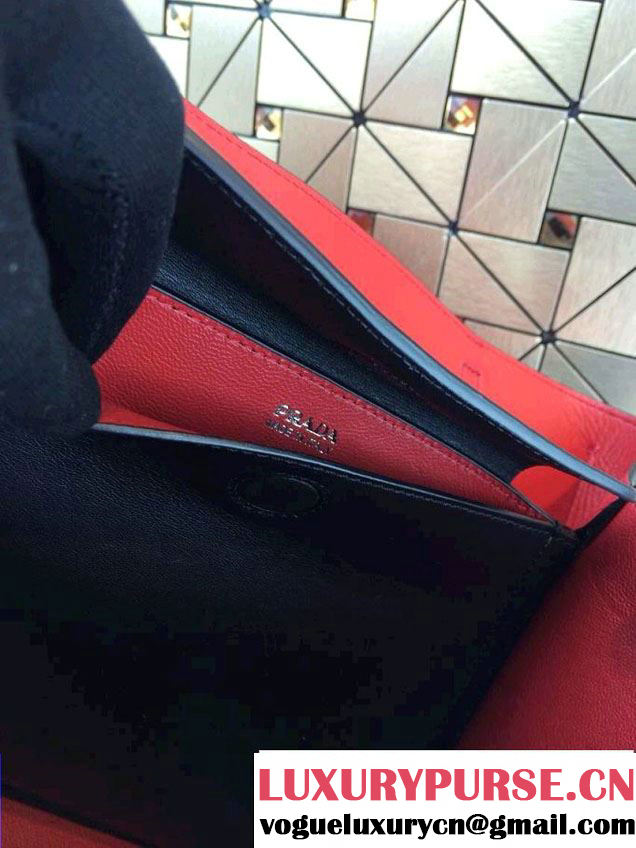 Prada Saffiano Cuir Leather Briefcase Flap Bag BN2789 Black Fall 2014