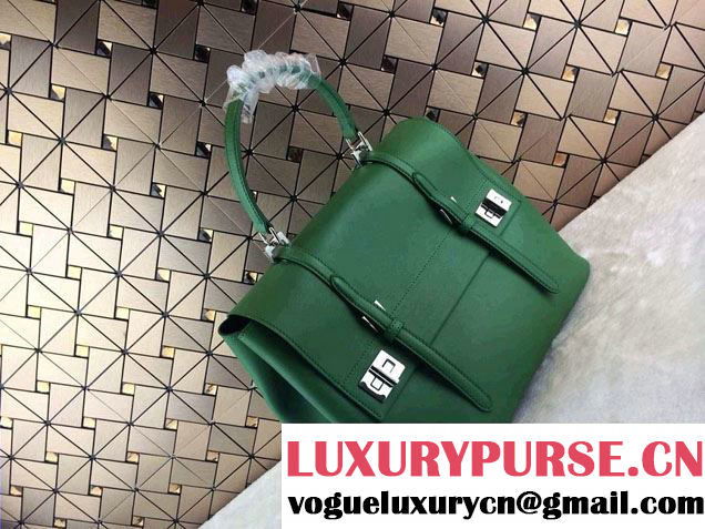 Prada Saffiano Cuir Leather Briefcase Flap Bag BN2789 Green Fall 2014