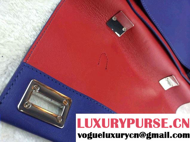 Prada Saffiano Cuir Leather Briefcase Flap Bag BN2789 Ink Blue Fall 2014