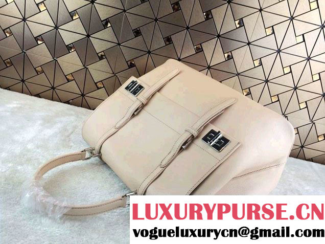Prada Saffiano Cuir Leather Briefcase Flap Bag BN2789 Clay Grey Fall 2014