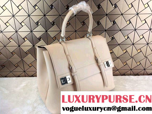 Prada Saffiano Cuir Leather Briefcase Flap Bag BN2789 Clay Grey Fall 2014