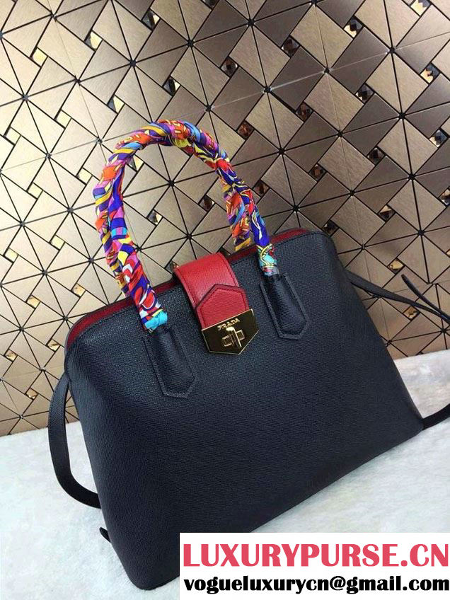 Prada BN2755 Saffiano Cuir Leather Tote Bag Black 2014