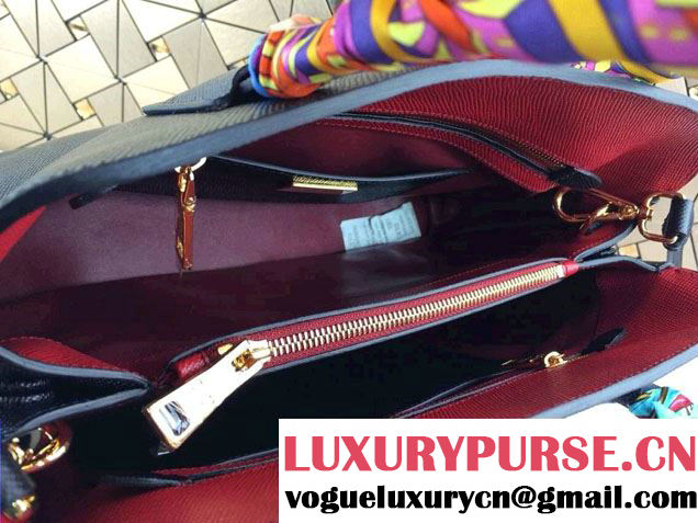 Prada BN2755 Saffiano Cuir Leather Tote Bag Black 2014