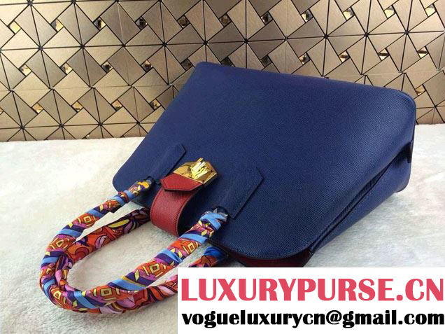 Prada BN2755 Saffiano Cuir Leather Tote Bag Ink Blue 2014