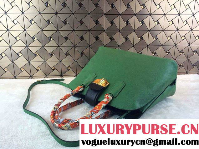 Prada BN2755 Saffiano Cuir Leather Tote Bag Green 2014