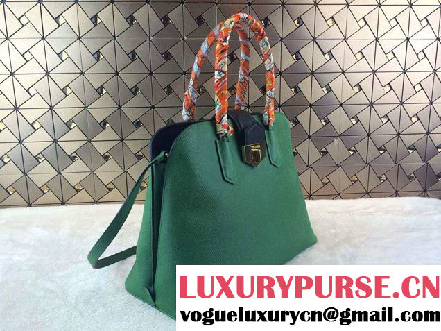 Prada BN2755 Saffiano Cuir Leather Tote Bag Green 2014
