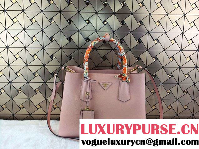 Prada Saffiano Cuir Leather Tote Bag B2756T Clay Grey 2014