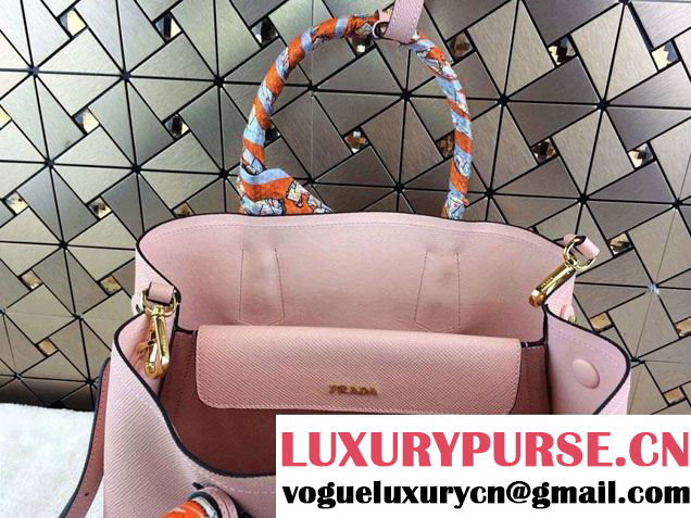 Prada Saffiano Cuir Leather Tote Bag B2756T Clay Grey 2014