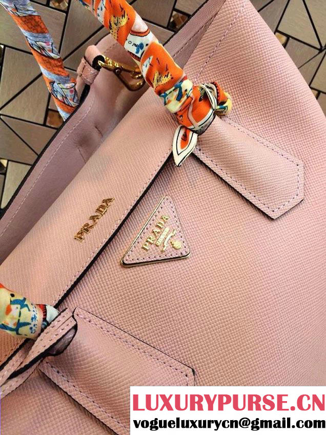Prada Saffiano Cuir Leather Tote Bag B2756T Clay Grey 2014