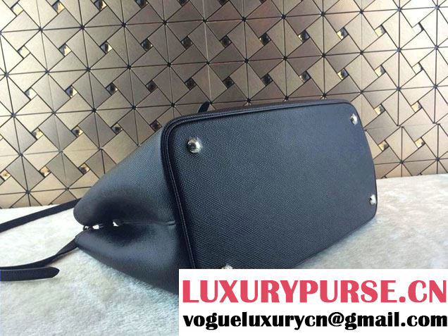 Prada Saffiano Cuir Leather Tote Bag BN2820 Black 2014