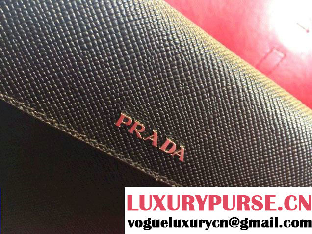 Prada Saffiano Cuir Leather Tote Bag BN2820 Black 2014