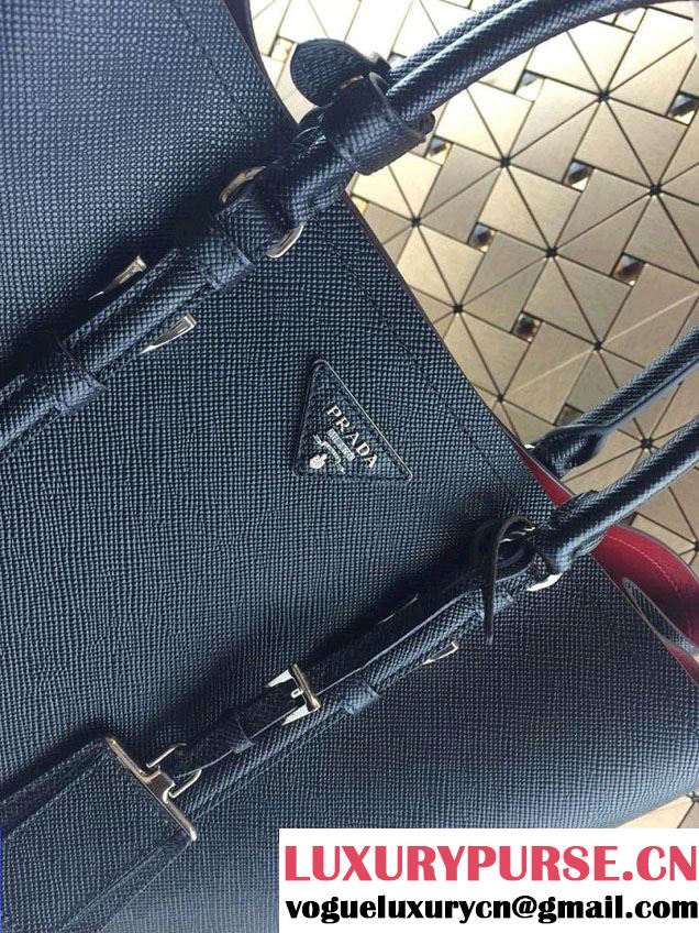 Prada Saffiano Cuir Leather Tote Bag BN2820 Black 2014