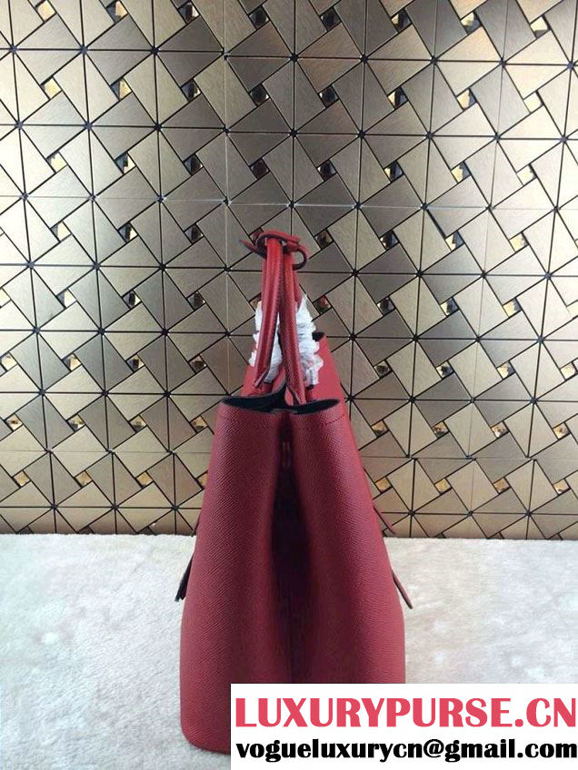 Prada Saffiano Cuir Leather Tote Bag BN2820 Red 2014