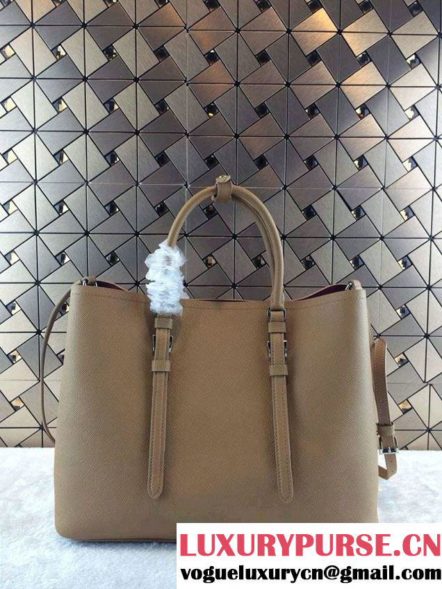 Prada Saffiano Cuir Leather Tote Bag BN2820 Camel 2014