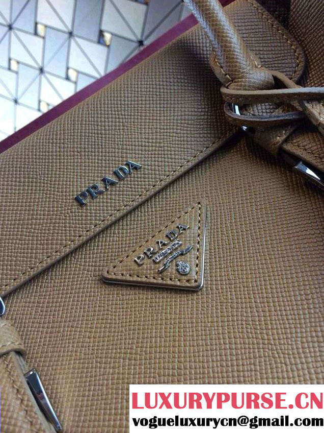 Prada Saffiano Cuir Leather Tote Bag BN2820 Camel 2014