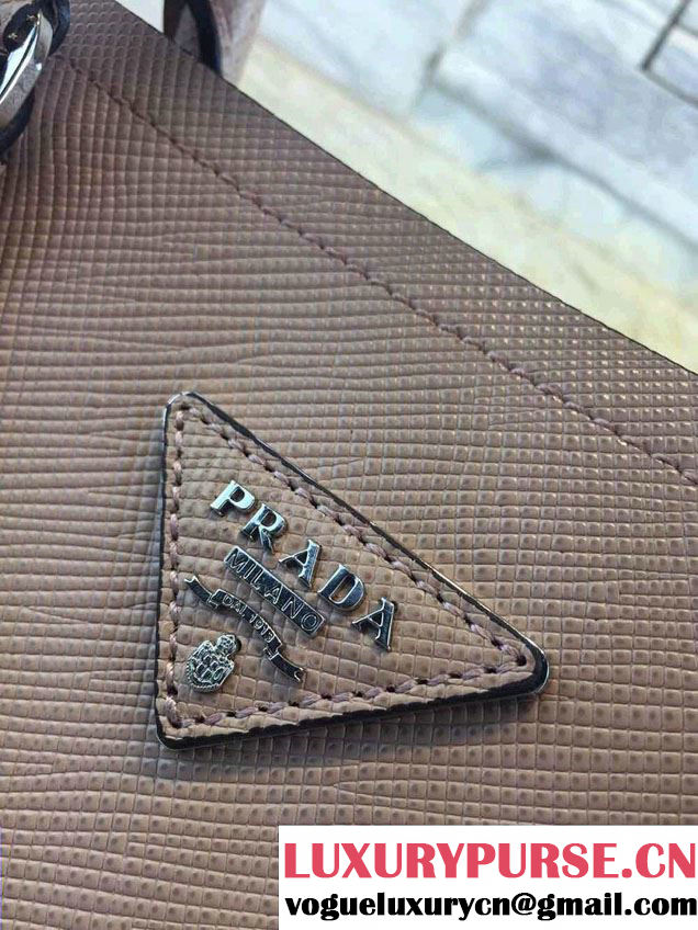 Prada Saffiano Cuir Leather Tote Small Bag BN2838 Nude 2015