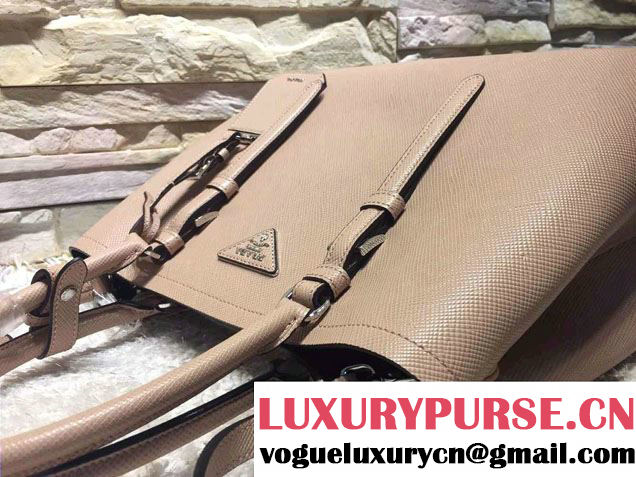 Prada Saffiano Cuir Leather Tote Small Bag BN2838 Nude 2015