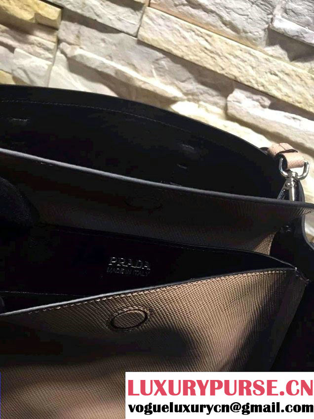 Prada Saffiano Cuir Leather Tote Small Bag BN2838 Nude 2015