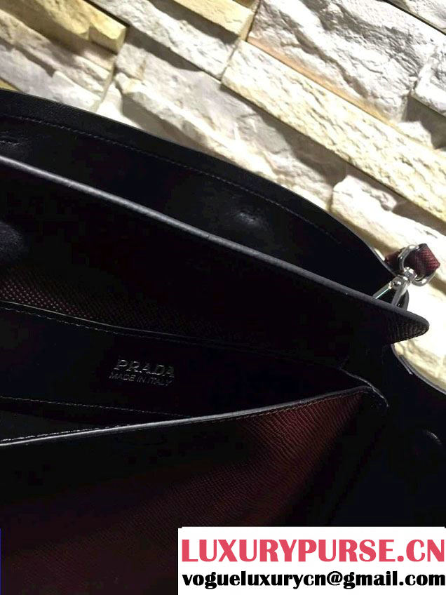 Prada Saffiano Cuir Leather Tote Small Bag BN2838 Burgundy 2015