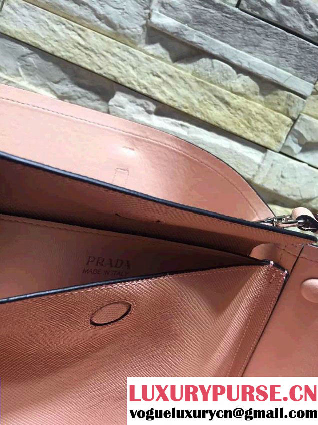 Prada Saffiano Cuir Leather Tote Small Bag BN2838 Pink 2015