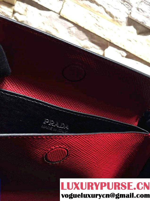 Prada Saffiano Cuir Leather Tote Small Bag BN2838 Red 2015