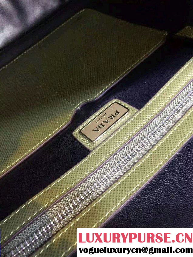 Prada Saffiano Leather Briefcase Bag VA1052 Green