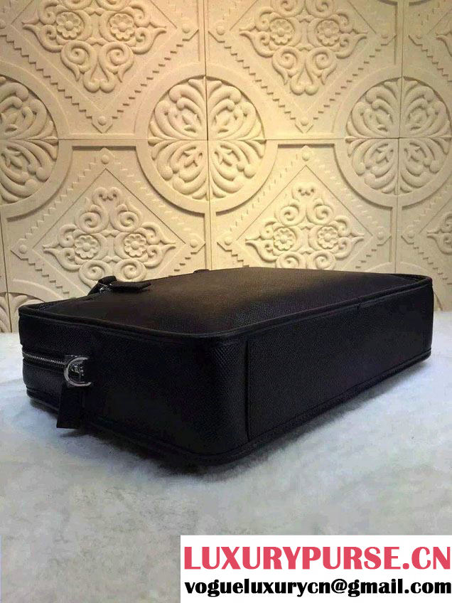 Prada Saffiano Leather Briefcase Bag VA1052 Black