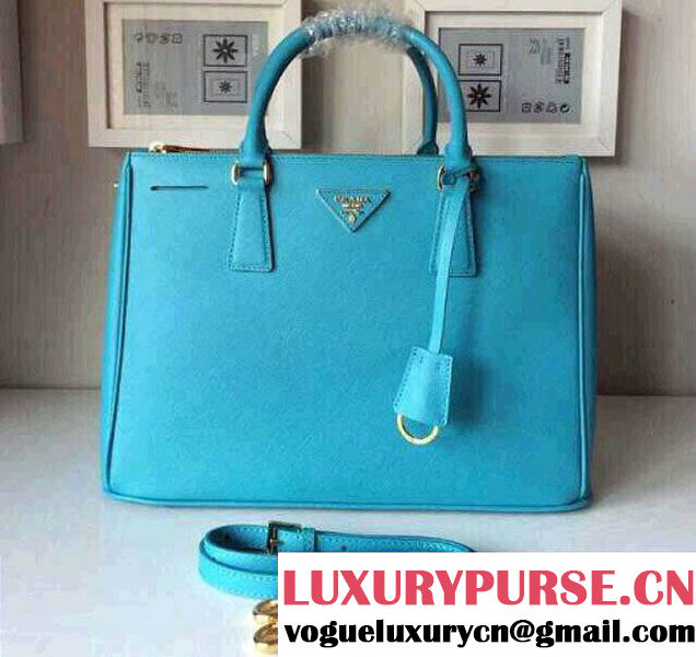 Prada Saffiano Cuir Leather Tote Bag BN2361/BN1801/BN2274 Turquoise