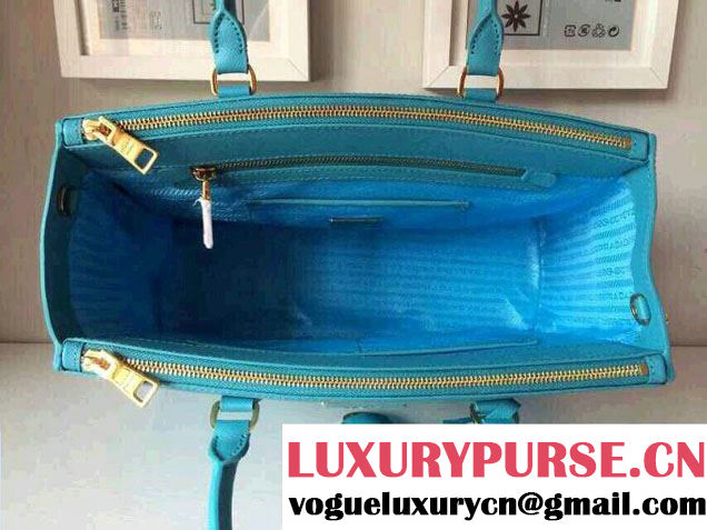 Prada Saffiano Cuir Leather Tote Bag BN2361/BN1801/BN2274 Turquoise