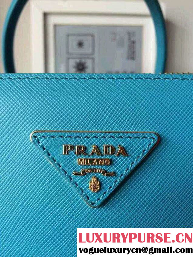 Prada Saffiano Cuir Leather Tote Bag BN2361/BN1801/BN2274 Turquoise