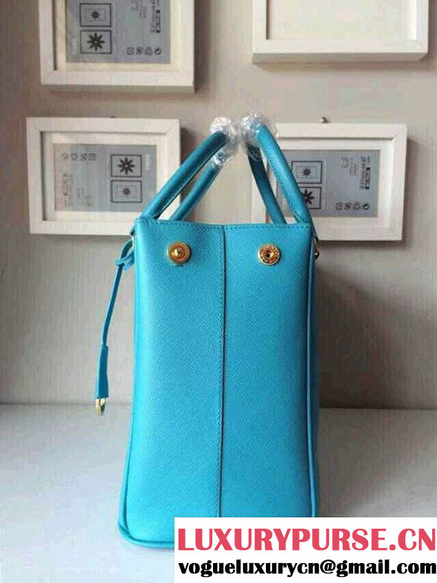 Prada Saffiano Cuir Leather Tote Bag BN2361/BN1801/BN2274 Turquoise