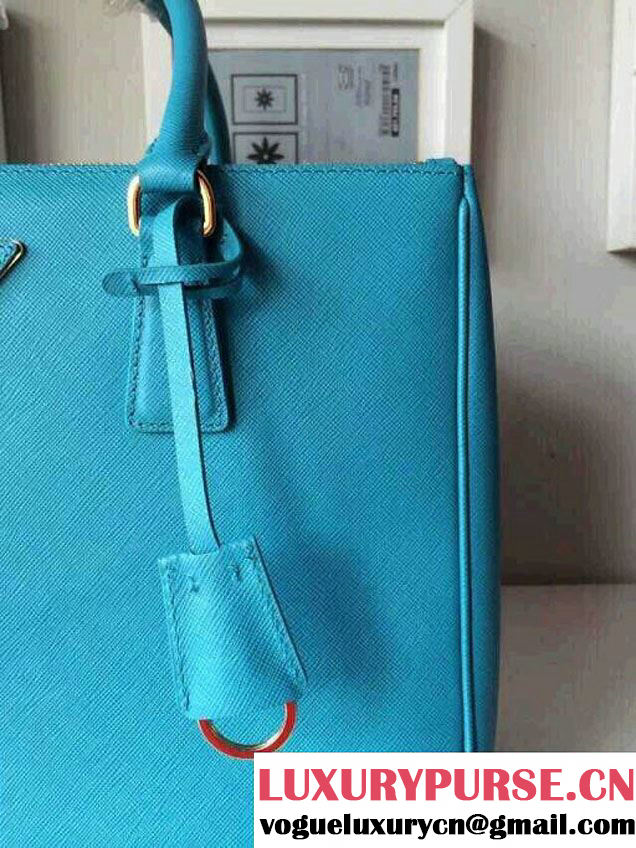 Prada Saffiano Cuir Leather Tote Bag BN2361/BN1801/BN2274 Turquoise