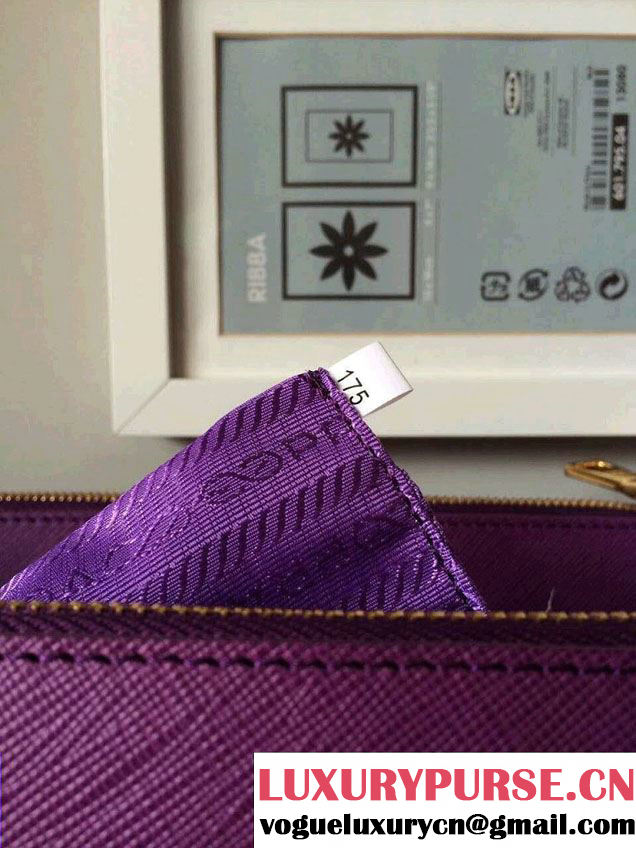 Prada Saffiano Cuir Leather Tote Bag BN2361/BN1801/BN2274 Purple