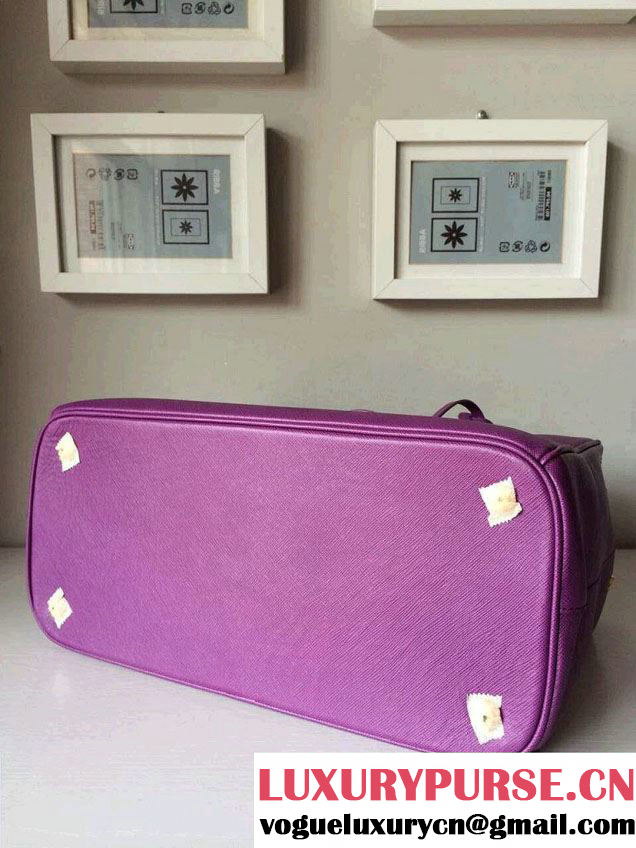 Prada Saffiano Cuir Leather Tote Bag BN2361/BN1801/BN2274 Purple