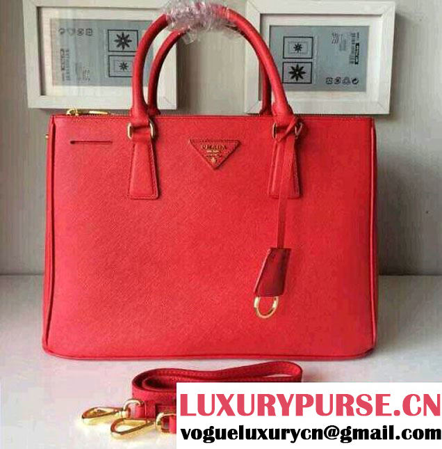 Prada Saffiano Cuir Leather Tote Bag BN2361/BN1801/BN2274 Red