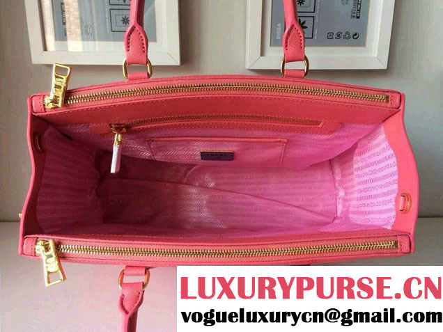 Prada Saffiano Cuir Leather Tote Bag BN2361/BN1801/BN2274 Peach