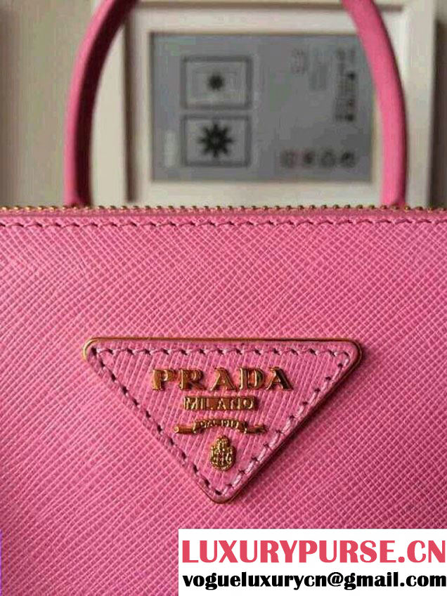 Prada Saffiano Cuir Leather Tote Bag BN2361/BN1801/BN2274 Cherry Pink