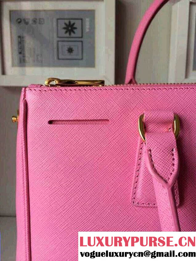 Prada Saffiano Cuir Leather Tote Bag BN2361/BN1801/BN2274 Cherry Pink
