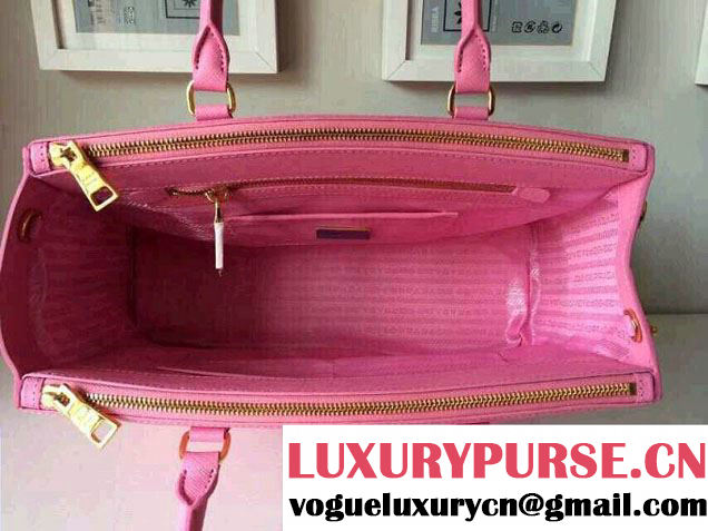 Prada Saffiano Cuir Leather Tote Bag BN2361/BN1801/BN2274 Cherry Pink