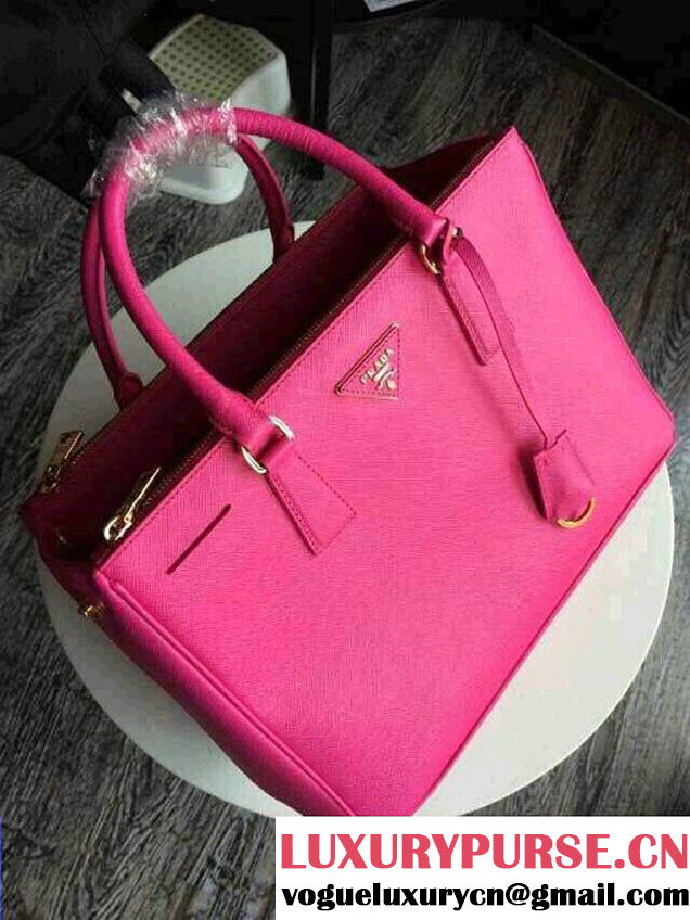 Prada Saffiano Cuir Leather Tote Bag BN2361/BN1801/BN2274 Fuchsia