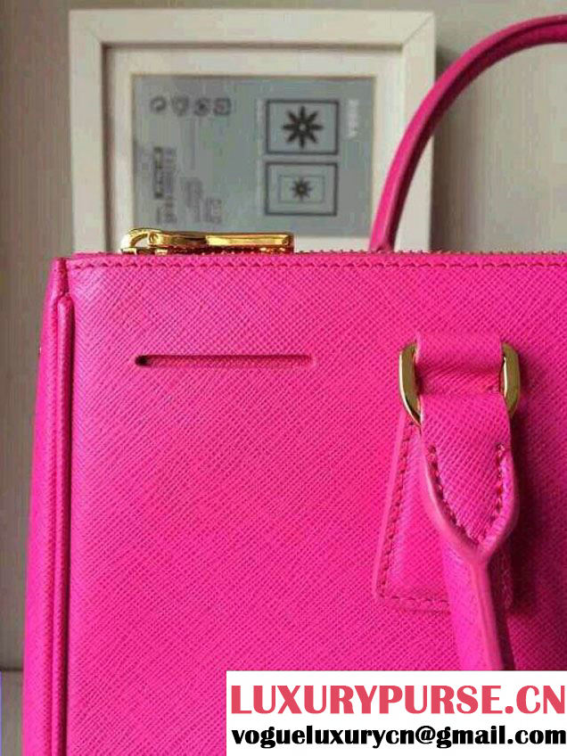 Prada Saffiano Cuir Leather Tote Bag BN2361/BN1801/BN2274 Fuchsia